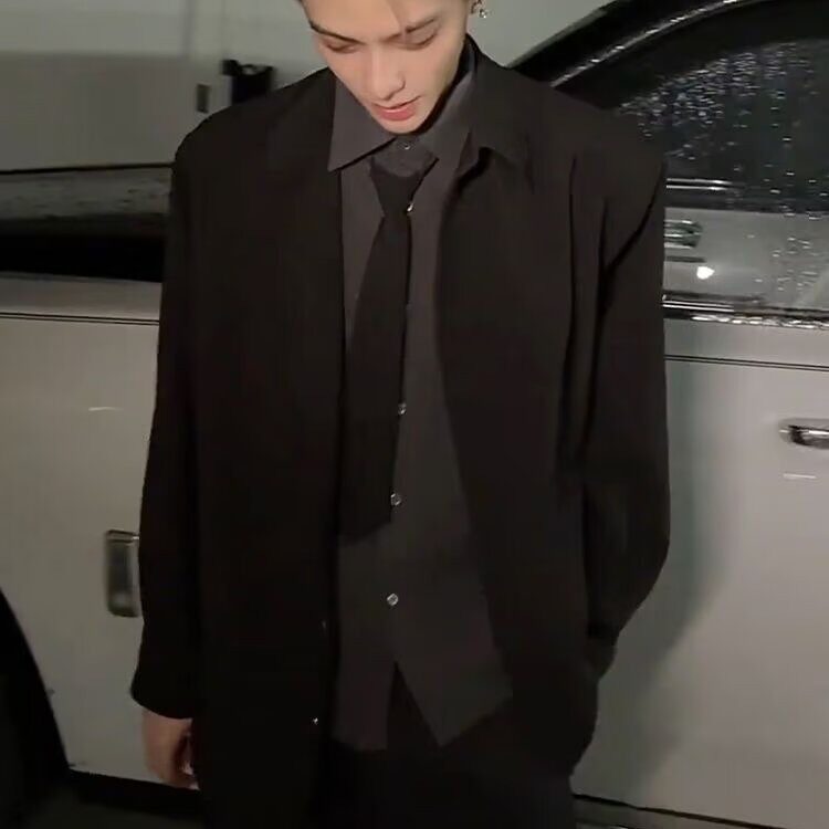 档口现货D5170-特批65高级感纯色假两件领带衬衫男士上衣,男装衬衫,星座603-2