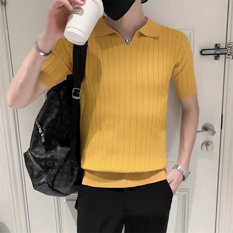 男春季潮韩版宽松百搭情侣冰丝短袖针织衫S249P37,男装针织衫/毛衣,星座1116-2