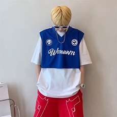 马甲男韩版潮流高街帅气字母印花2023春夏季新款ins外套W4665-P25，男装背心/马甲，星座412-2