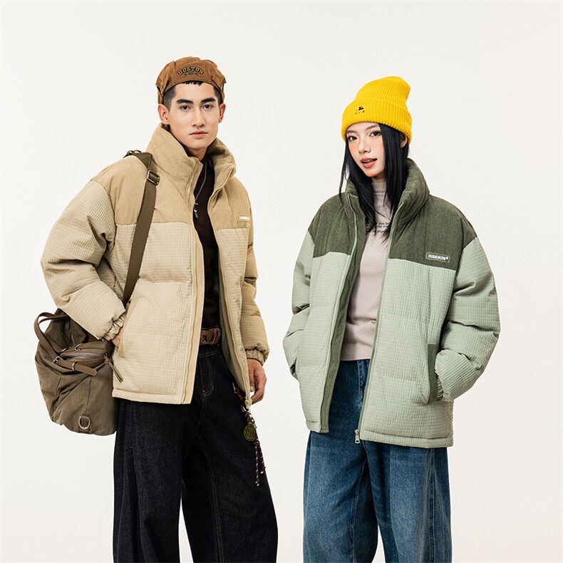 现货新款潮牌棉袄外套玉米格加厚棉衣面包服 A436-0899-P80图片