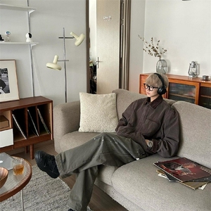 得物二开 美式复古外套男哈灵顿底特律工装夹克日系JK1289-P75图片