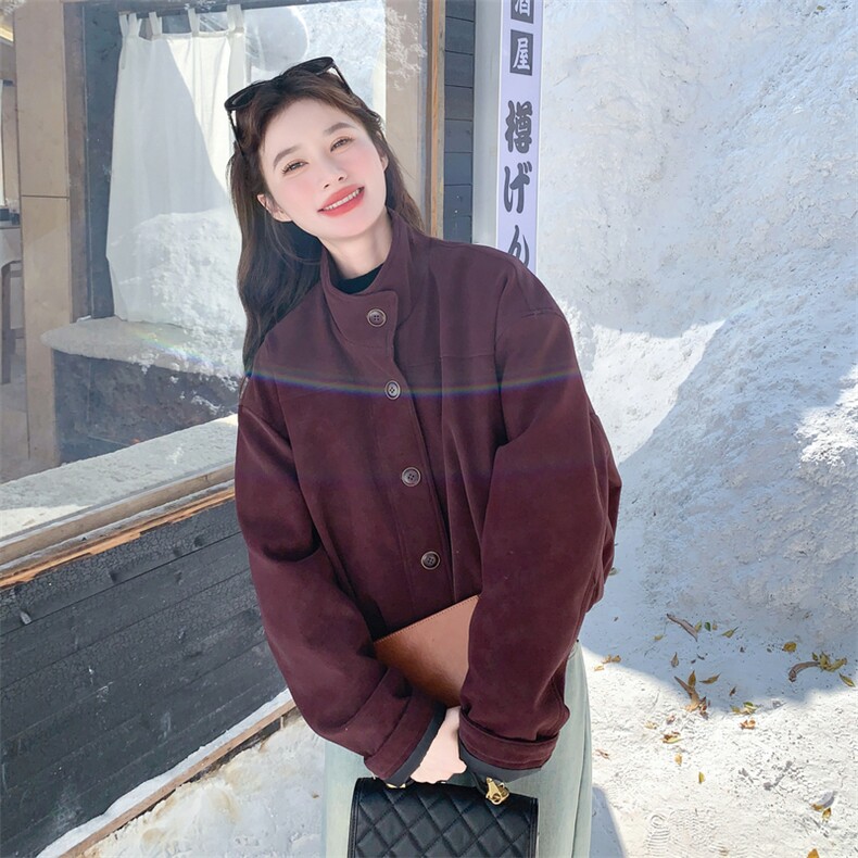 复古氛围感立领派克羽绒服女冬季2025新款设计感休闲时尚短款外套,女装羽绒服,2C196