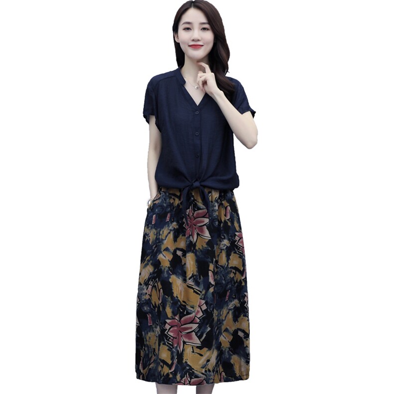 【现货】潮流舒适时尚套装/套裙短袖2025年夏季个性宽松优雅,女装套装/套裙,妃曼