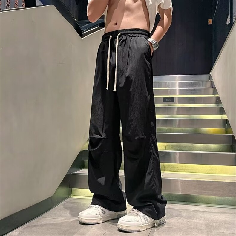 美式机能冲锋裤子男夏季款速干潮牌痞帅宽松直筒速干长裤宽松型,男装休闲裤,星座1013