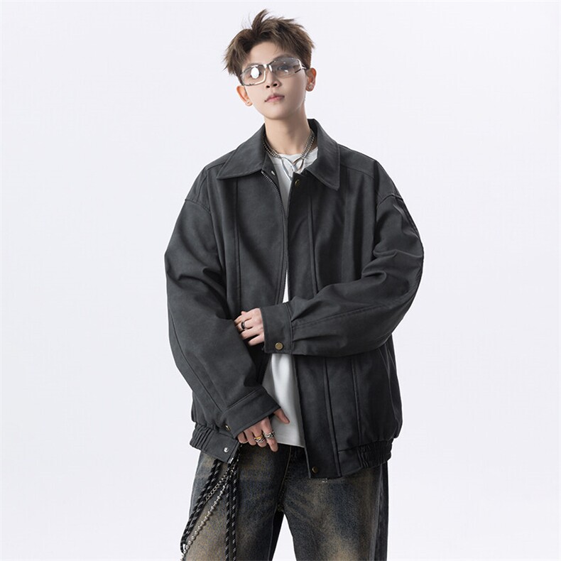 直播男士皮夹克做旧复古情侣外套上衣JK307P80,男装夹克,星座1904A-1