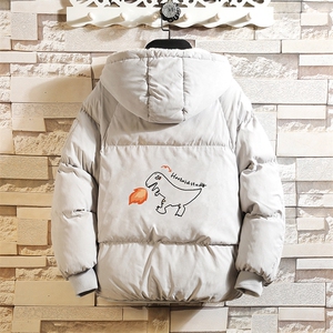 MY16040-P100 加厚加绒连帽衣男大码服男面包服男 砖墙挂拍图片