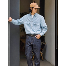 牛仔衬衫男生外套春秋款休闲百搭衬衣长袖秋冬装上衣C11022，男装衬衫，星座1116A-1（原606A）
