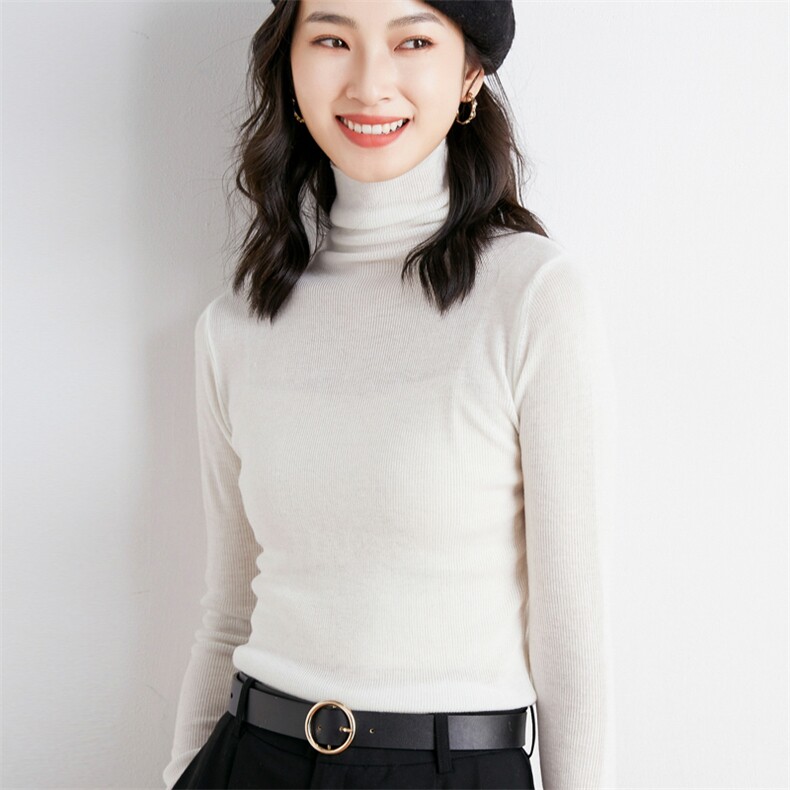 秋冬季新款纯色毛衣女长袖宽松显瘦百搭针织毛衣上衣图片