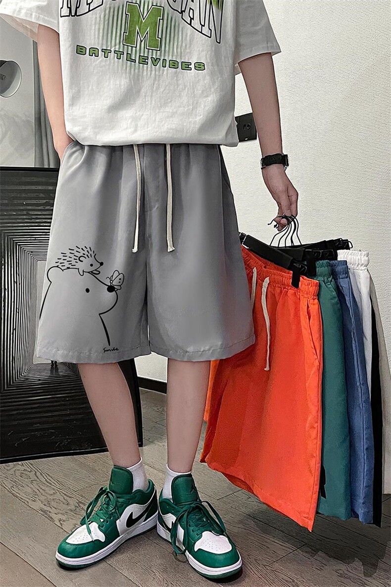 DK39166-P15港风休闲短裤男士大码运动五分裤男中裤男马裤,男装休闲裤,电商A040