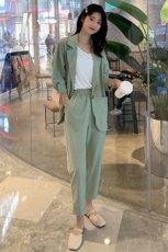 西装套装女2021年夏装新款韩版时尚气质洋气小香风休闲西服两件套，女装套装/套裙，雅佳俏