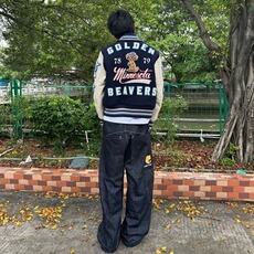 自主东洋1978乏登小獭棒球服vibe风秋冬加厚外套男女HH818P98，女装短外套，星座1013-5