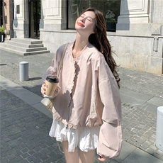短外套女新款设计感减龄休闲棒球服上衣，女装短外套，2C012