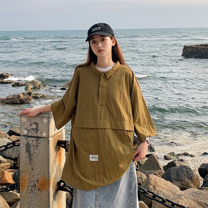 夏季潮流休闲衬衫宽松大码短袖衬衣A161-1703-P40图片