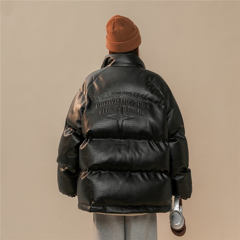 1中性风鳄鱼纹钢印字母设计大码M-5XL潮流棉衣男MY77727P128控168，男装棉衣，星座226-2