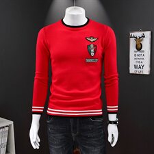 2020新品羊毛衫男士刺绣针织毛衣QT7112008P110假模冬季款，男装针织衫/毛衣，钱塘6066（原711）