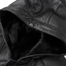 BG81008冬季新款海宁真皮皮衣男中长款貂皮大衣水貂内胆连帽男装，男装皮衣，电商B360