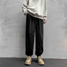 k1067-p35-限价49.9现货港风中性大码卫裤束脚，男装休闲裤，星座116