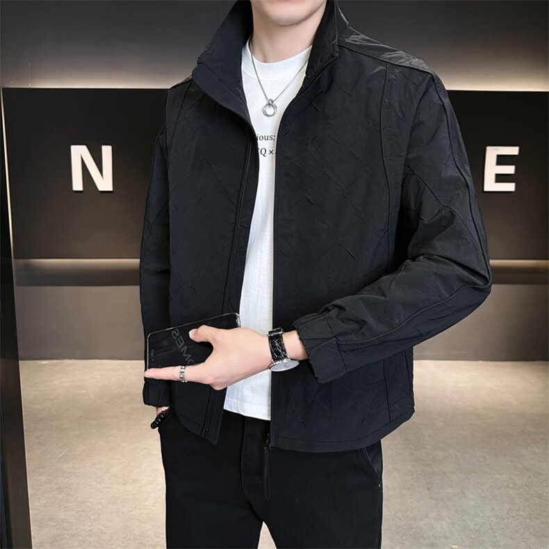 夹克男立领明线棱角外套休闲立领上衣A329-JK7783-P110,男装夹克,电商A329