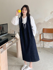 简约甜美牛仔套装ZB285-1908-单背带裙P110-K170套装P155-K228，女装套装/套裙，浙宝285（原212）