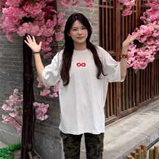 万针全刺绣解构设计260克重磅双纱纯棉高品质美式高街短袖T恤特35，男装T恤，电商A486