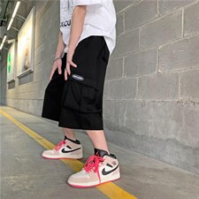 休闲短裤男潮牌ins夏季韩版潮流宽松五分裤百搭A161-2-D0650-P35图片