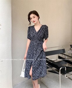 碎花连衣裙图片