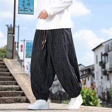 风灯芯绒灯笼裤脚哈伦裤超大码M-9XL2538加绒-P85常规P65，男装卫衣，电商A057B