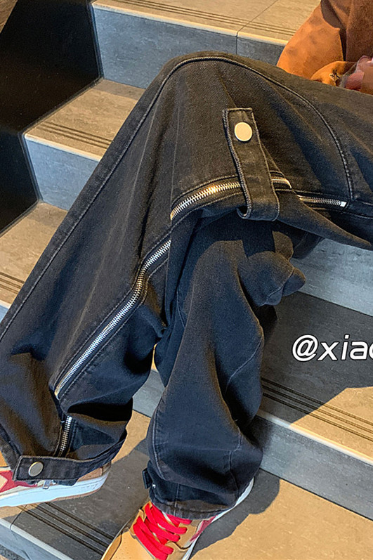 XZ616春季新款大码拉链设计搭扣牛仔裤TY505P65控78,男装牛仔裤,星座512A（原616）