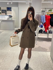 西装毛呢大衣女秋冬2025新款高级感短款外套呢子赫本风606p90k158，女装毛呢外套，浙宝318