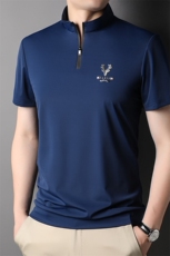 2023新款夏季冰丝薄款半袖男士短袖T恤中年商务休闲体恤POLO衫，男装T恤，电商B212（原钱塘6029）