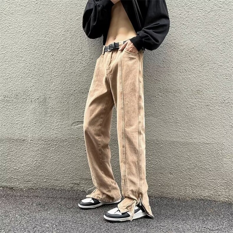 新款韩版潮流男士牛仔裤潮牌春秋季宽松直筒百搭休闲裤,男装牛仔裤,星座410-6（原星座1304-1）