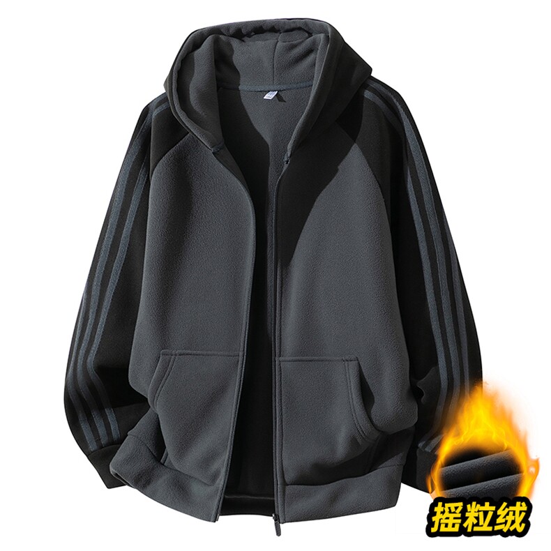 抓绒衣男款外套秋冬装大码开衫卫衣男士上衣摇粒绒夹克青年男P58,男装夹克,星座1210A
