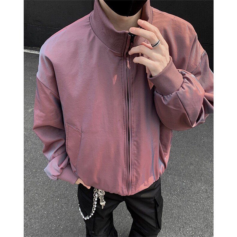 美式高街潮牌立领夹克潮流宽松休闲上衣A086-JK5678-P68,男装夹克,电商基地A086