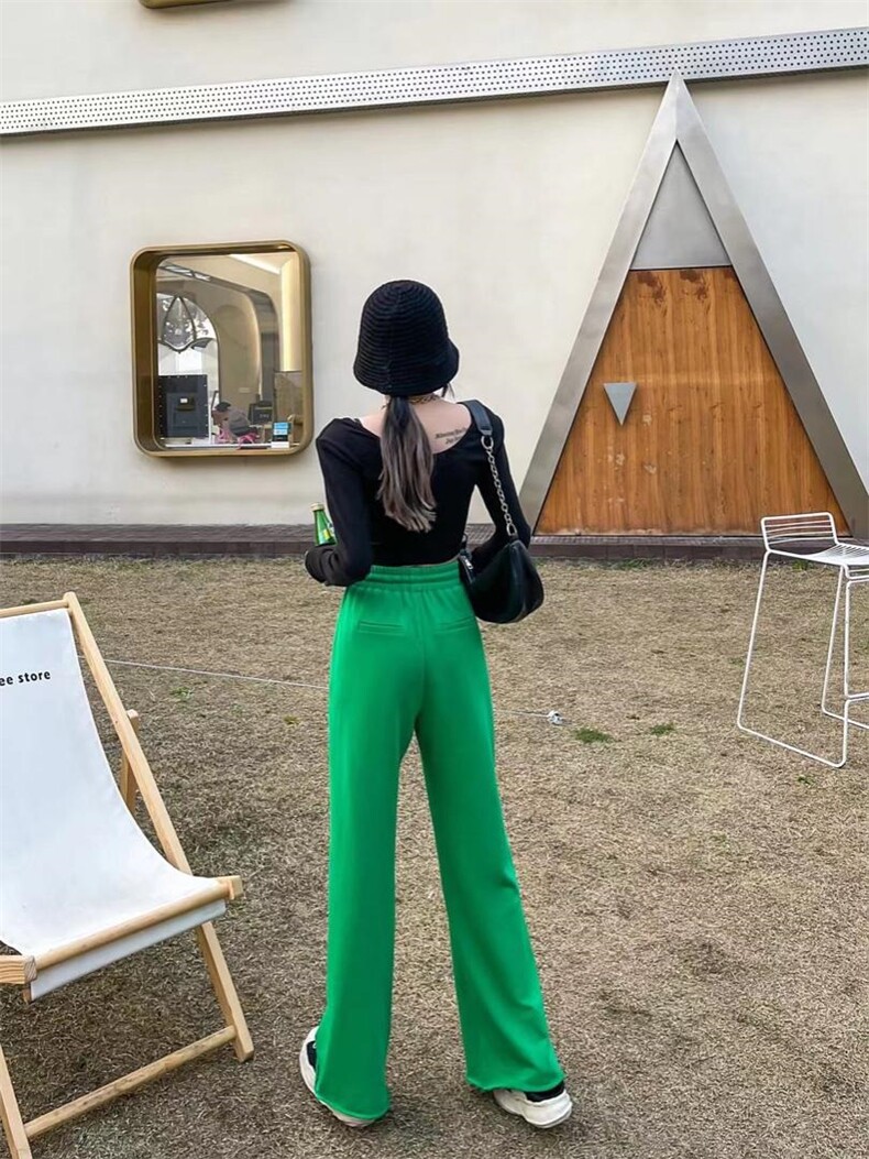 2022卫衣面料拖地裤，女装卫衣/绒衫，西子季