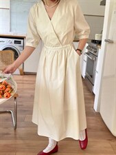 夏季新款腰部设计抽绳连衣裙，女装连衣裙，阿M(2F)