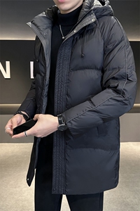 大货 连帽中长款羽绒服男 尺码偏小 L-4XL B321-YR913-P185图片