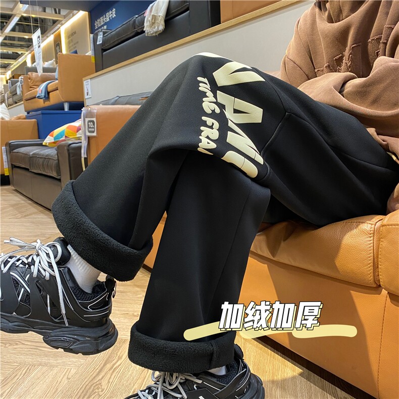 2024菠萝格重磅加绒宽松休闲裤发泡印花B315-K23404JR-p55控68,男装休闲裤,电商B315