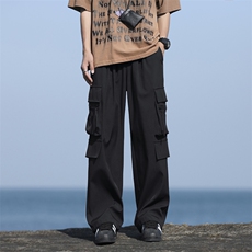 工装裤男夏季美式机能风潮牌速干宽松直筒休闲裤子K1230-特批-35，男装休闲裤，星座718-1