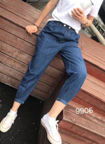 夏牛仔空调裤，女装，开心依典