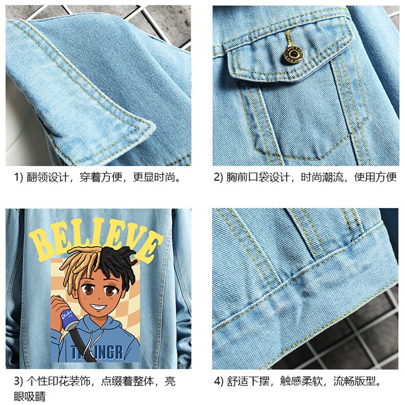 牛仔夹克男大码牛仔外套男茄克NJ77271-P60加绒款-P75,男装夹克,电商A040A