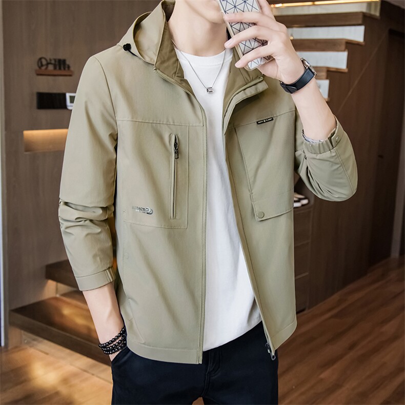 高品质夹克外套男春秋休闲百搭时尚连帽男士夹克上衣N8603-P130,男装夹克,星座310B-3