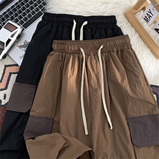 夏男短裤工装大口袋拼色速干裤复合褶皱五分裤D132P35，男装牛仔裤，星座1013-1
