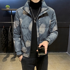 轻薄羽绒服男冬季2025新款渐变潮牌立领外套A313-013-P145，男装羽绒服，电商A313