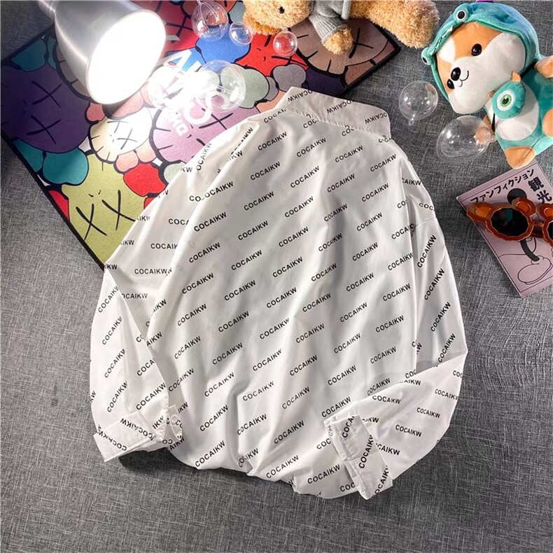 长袖衬衫春款男港风潮流W1063P35,男装衬衫,星座1116-2