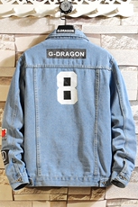 jk616-p45白墙ins牛仔夹克男潮流大码原宿风夹克男日系，男装夹克，星座103A