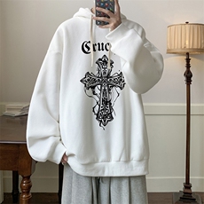 连帽卫衣男大码运动服帽衫外套WY2268-P35加绒款-P40，男装卫衣，电商A040
