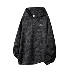 得物供货、重磅420克现货麂皮绒扎染卫衣HD019-1-WL25283ZR-P45，男装卫衣，电商019-1