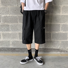 910A-D港风夏装新款工装短裤七分裤男情侣宽松休闲裤，男装休闲裤，星座910A