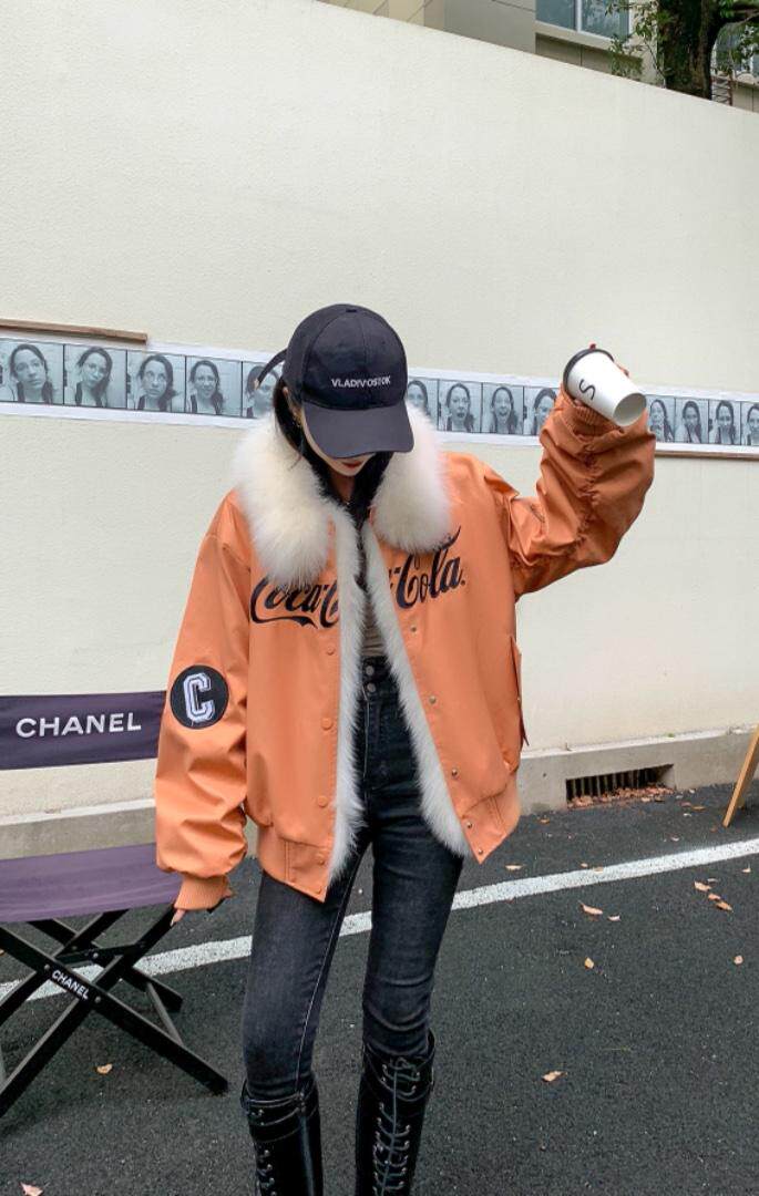 狐狸毛派克服，超酷，其它，贻思茗