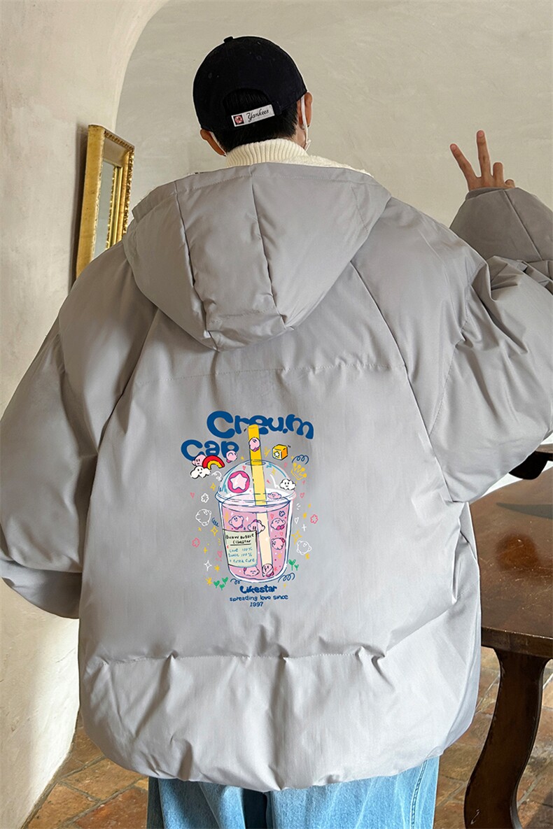控128加绒面包服男大码羊羔毛棉衣男MY16332-P100,男装棉衣,电商A040